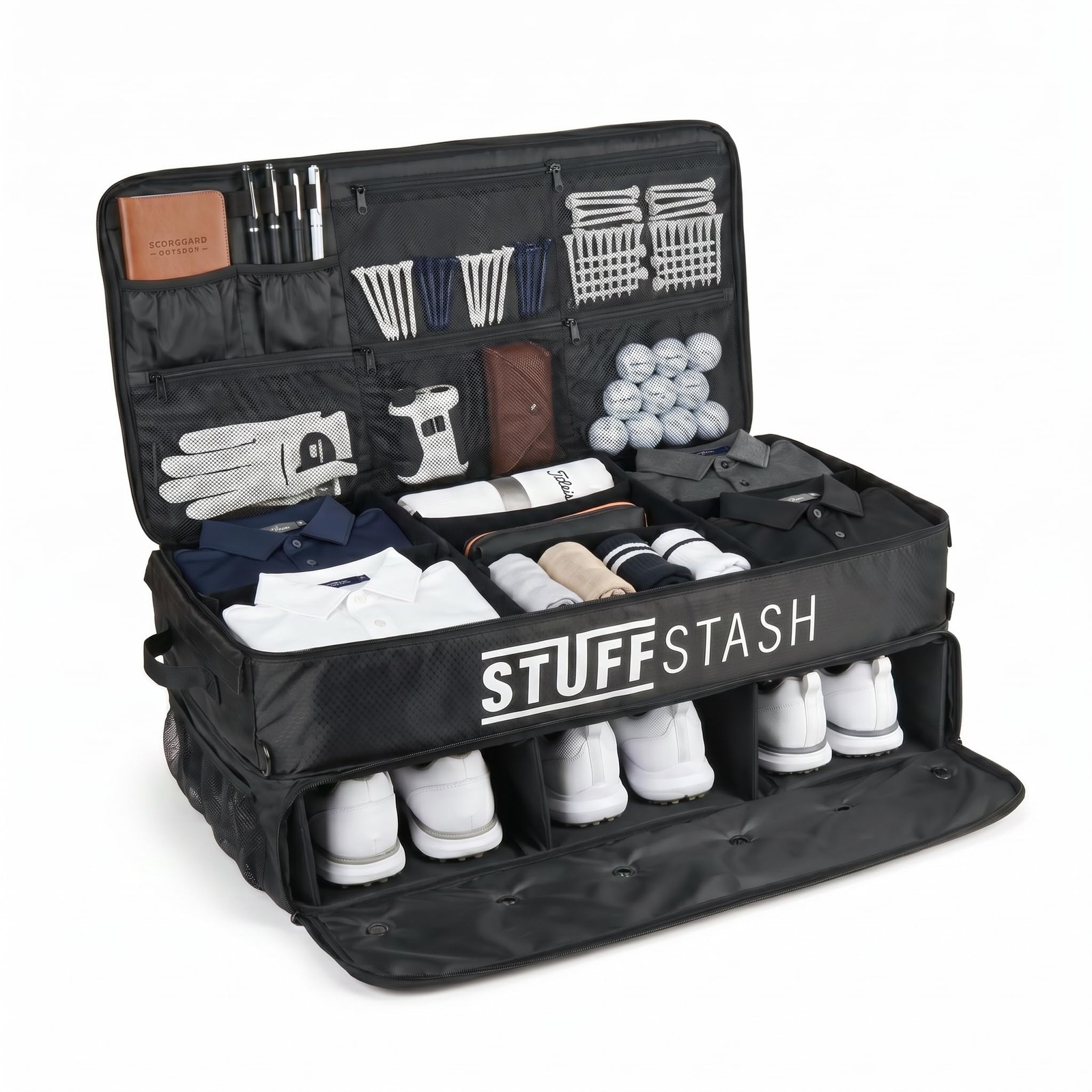 STUFFSTASH Golf Trunk Organizer – Extra Large Car & SUV Storage for Black