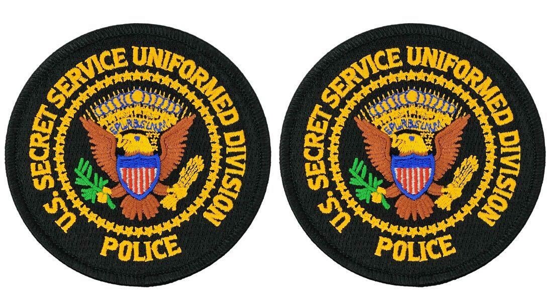 SECRET SERVICE UNIFORMED DIVISION POLICE TACTICAL PATCH | 2PC HOOK BACKING 3.5"