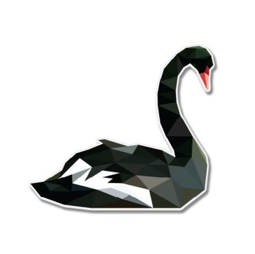 Black Swan Beautiful Modern Art Design Car Vinyl Sticker - SELECT SIZE