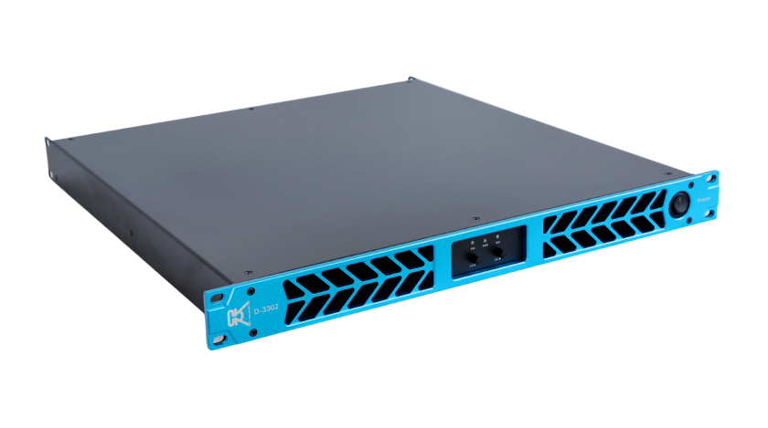 CVR Audio D-3302 BLUE Professional 2-Channel Class D One Space Power Amplifier