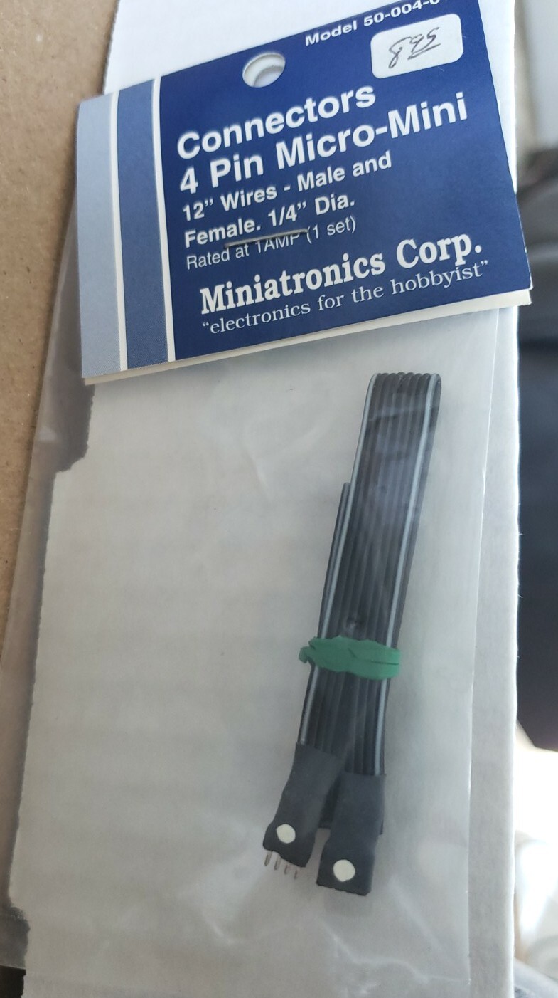 Miniatronics 50-004-01 4-Pin Micro-Mini Connector With 12" Wires