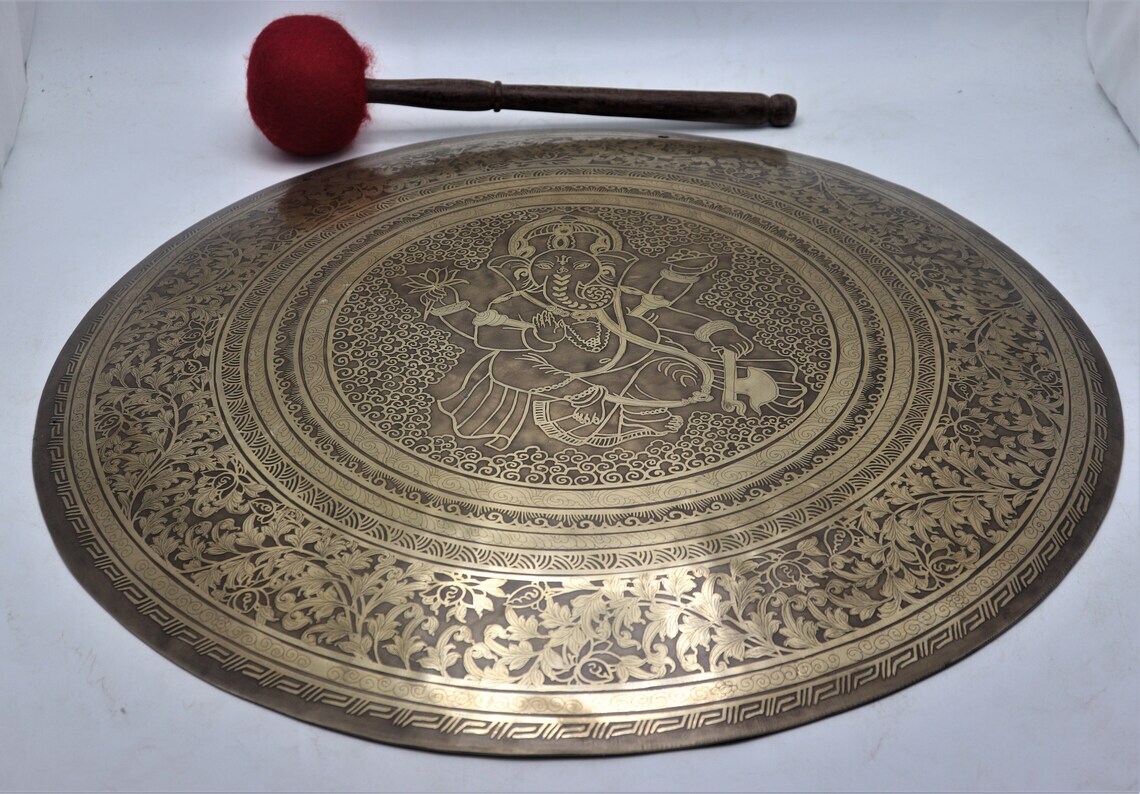 🌟 Ganesha Craft Handmade Tibetan Gong -Available in 7 Different Sizes 🌟