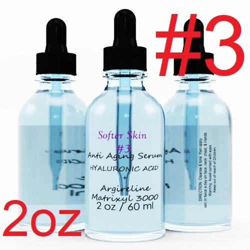#3 2 OZ Argireline Matrixyl 3000 Peptide cream for face Hyaluronic Acid Serum