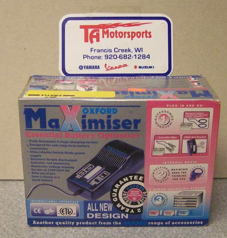 Brand New Oxford Maximiser Motorcycle Battery Charger  - 76-956 (OF956)