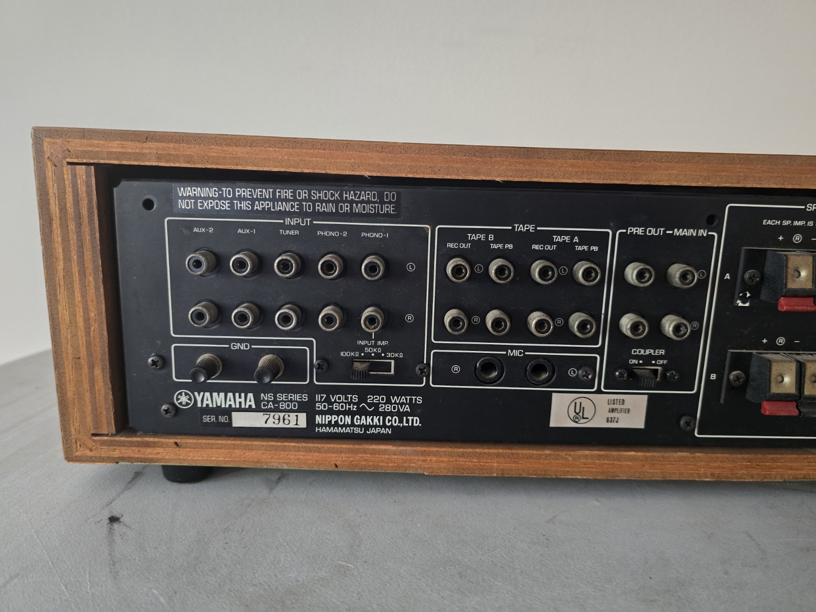 Yamaha CA-800 Integrated Stereo Amplifier - Tested Working