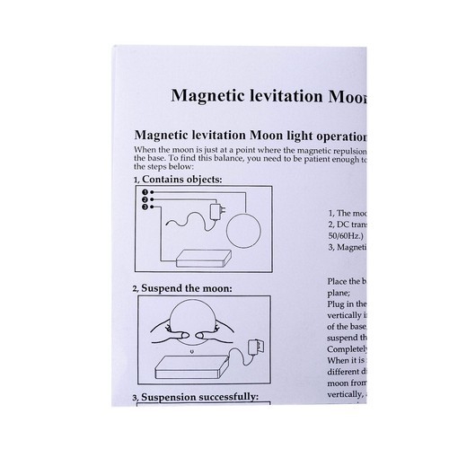 3D Printing Magnetic Levitating Floating Moon Lamp Night Light Room Table Decor
