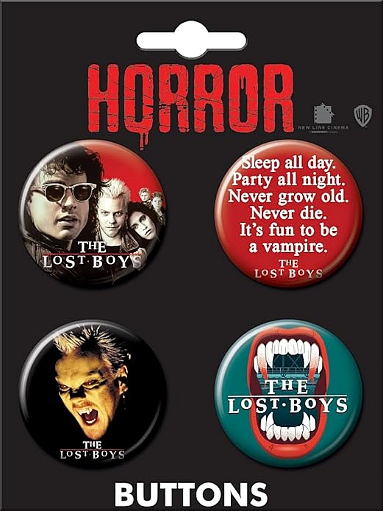 The Lost Boys 1987 Vampire Movie Round Button Set of 4 Ata-Boy NEW UNUSED