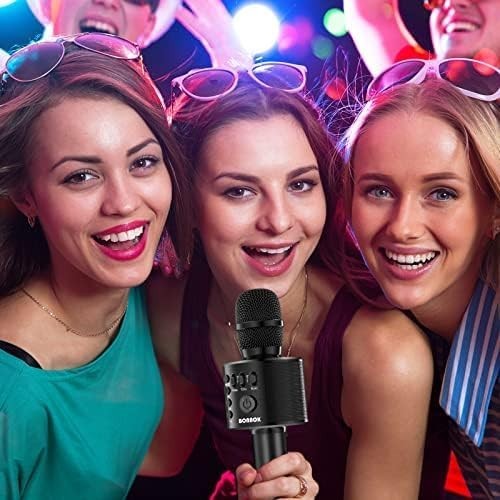 Compact Wireless Karaoke Microphone with Bluetooth & USB - Perfect for All Ages
