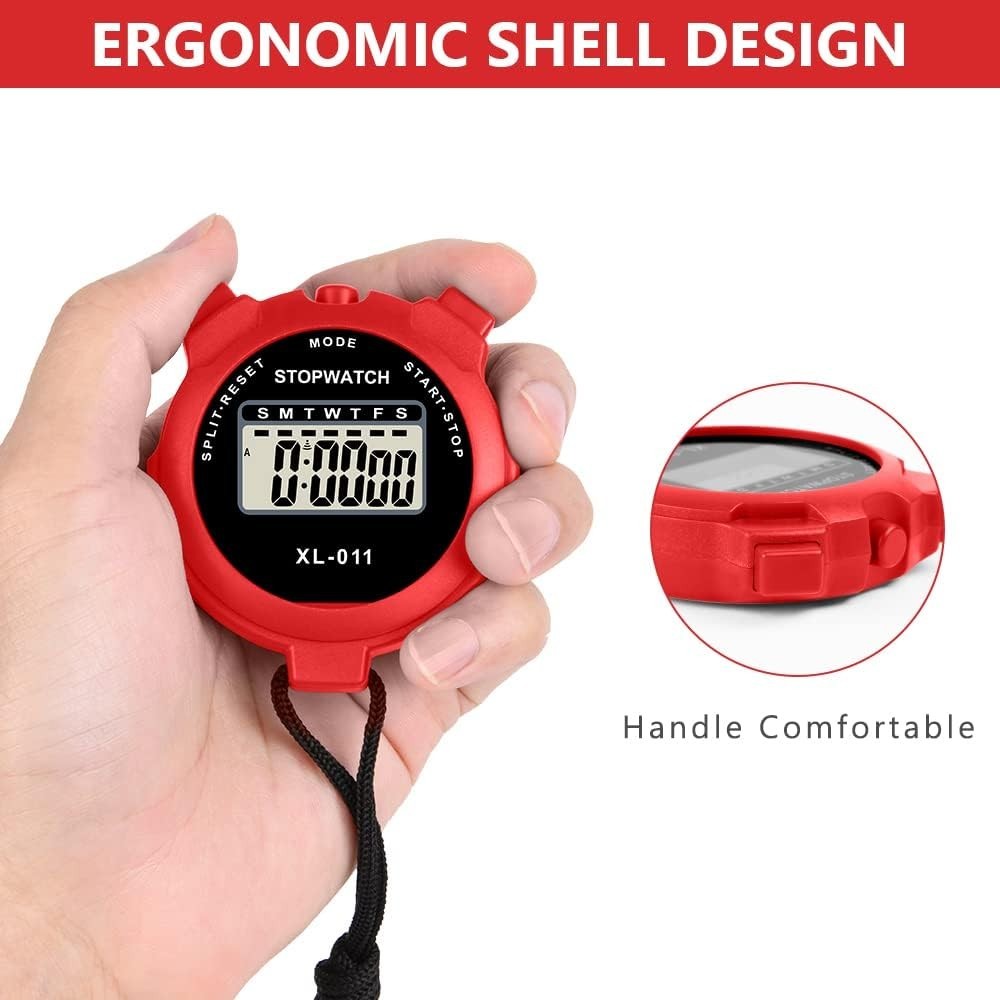 Digital Sport Timer with Large Display & Single Lap Split - Perfect for Coaches