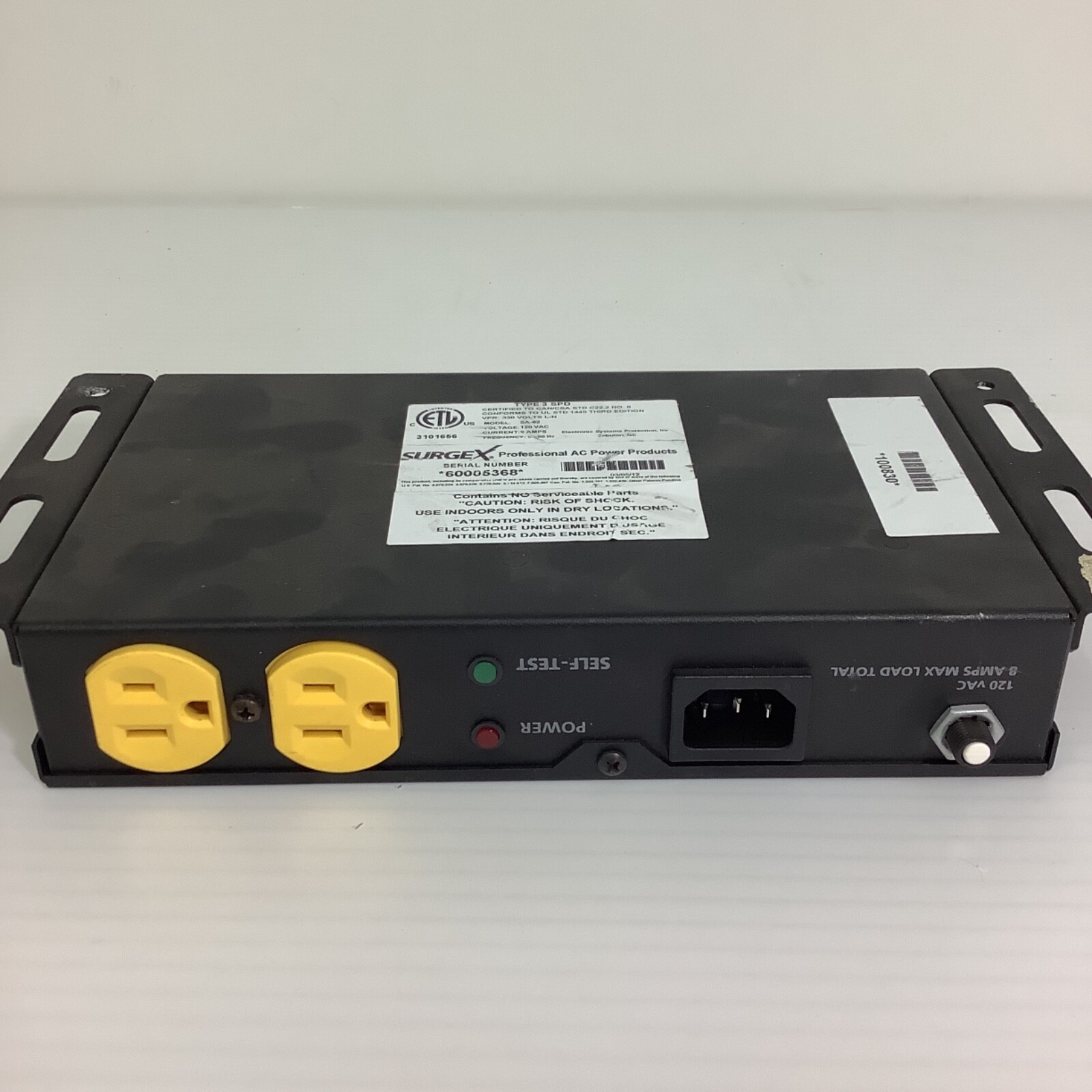 SurgeX FLATPAK Series Mode SA-82 120V 8A AC Power Conditioner Surge Protector