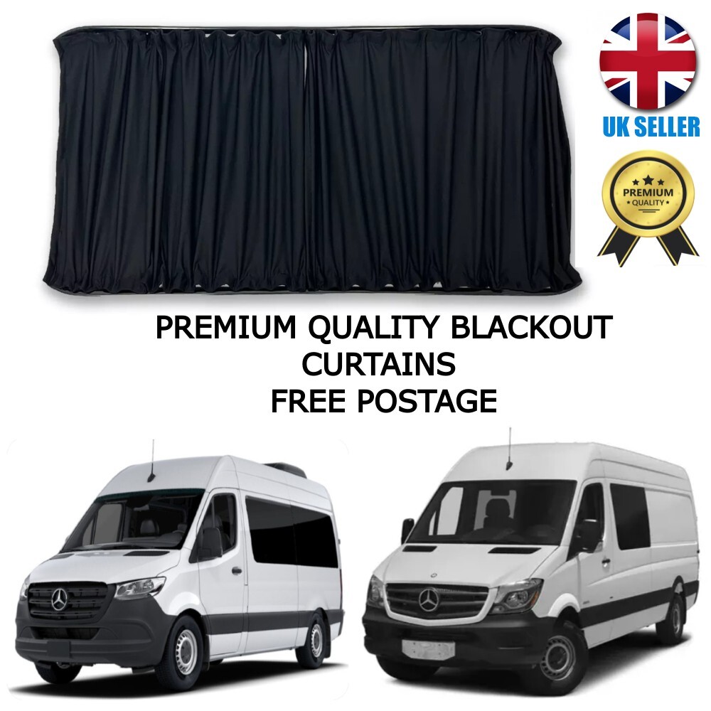 MERCEDES SPRINTER VW CRAFTER 06-24 BLACKOUT CURTAIN  SLIDING DOOR WINDOW Kit