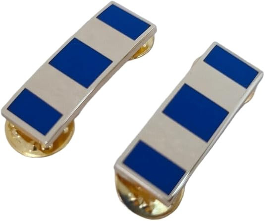 PAIR US COAST GUARD WARRANT OFFICER 3 (CW3) RANK DRESS LAPEL DEVICE BADGE golden