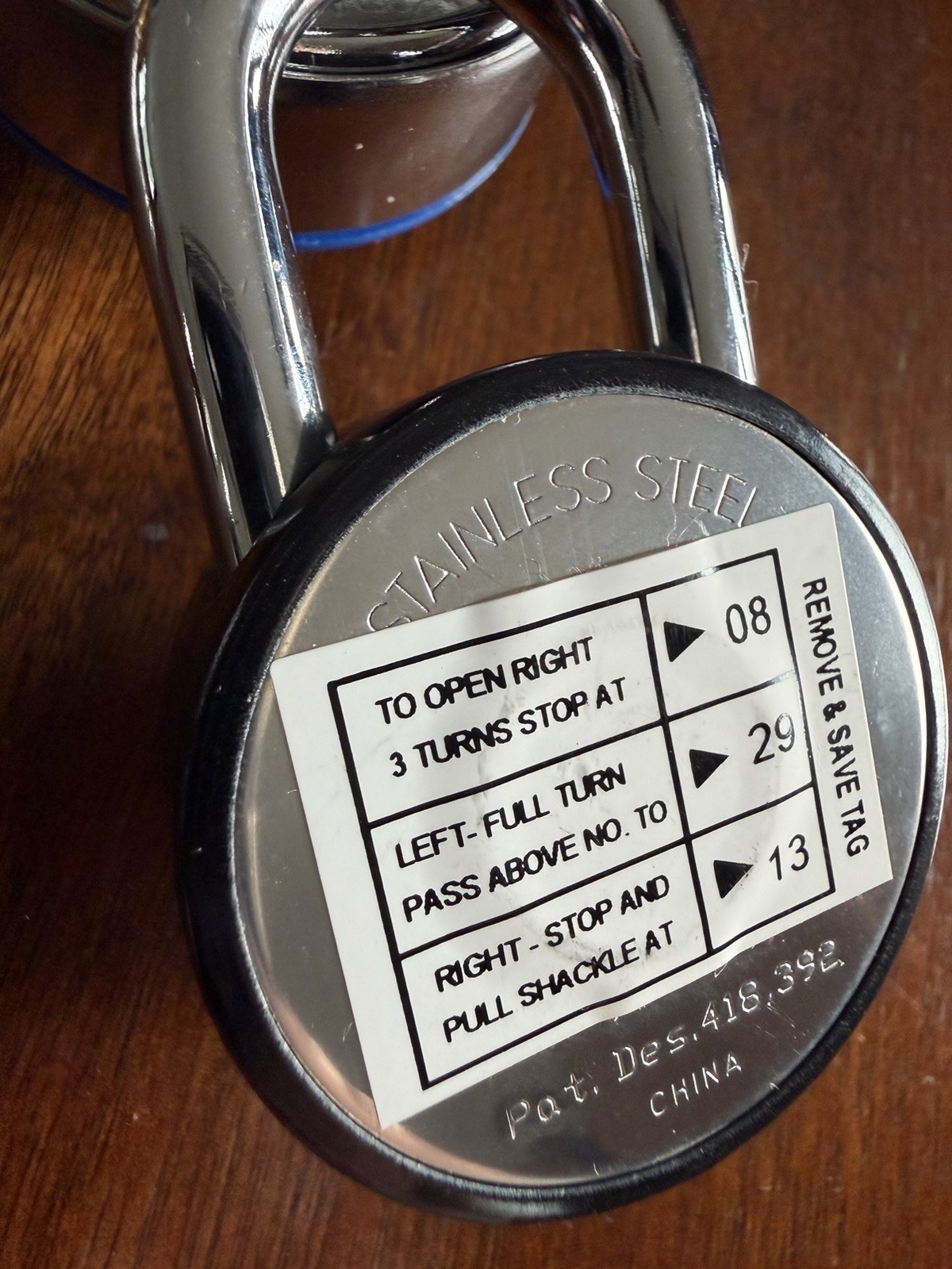 2 Brinks Combination Padlocks with Original Combination Sticker on Back NEW