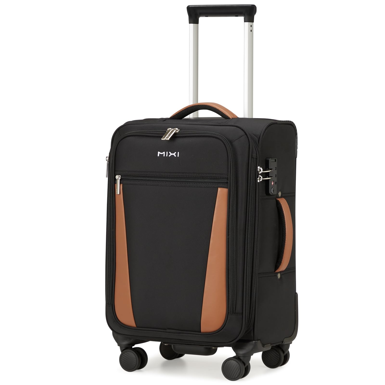 Carry On Luggage 20 Inch Softside Expandable Suitcase with Front Pocket, 22x1...