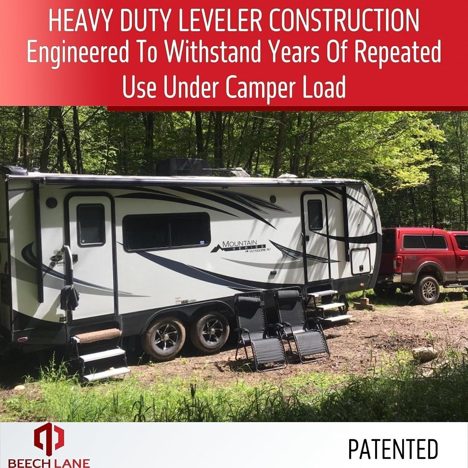 2 Pack Camper Leveler W/ Carrying Bag Chock & Rubber Grip Mat Leveling Block NEW