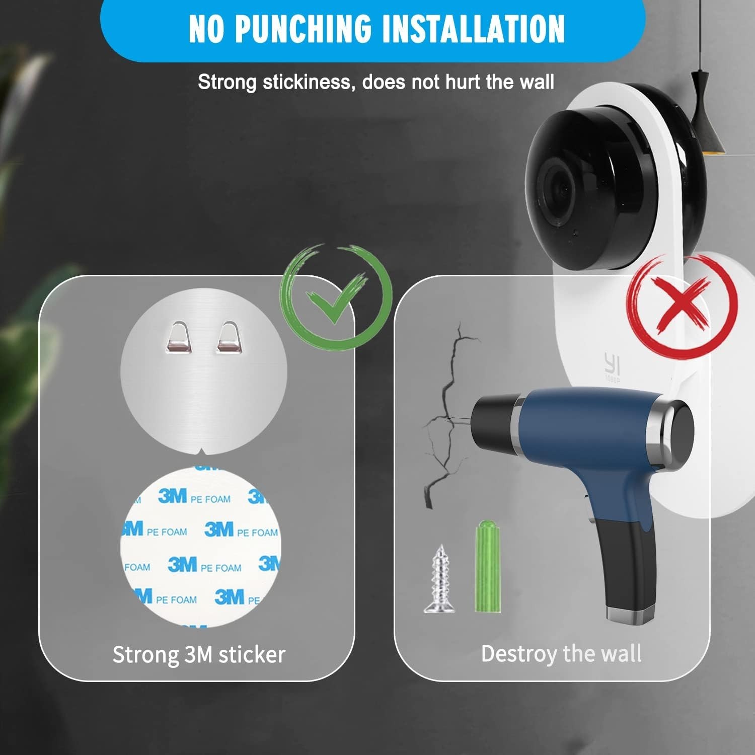 Sturdy & Simple 4-Pack Wall Mount for Yi Home Security Cameras – Hassle-Free!