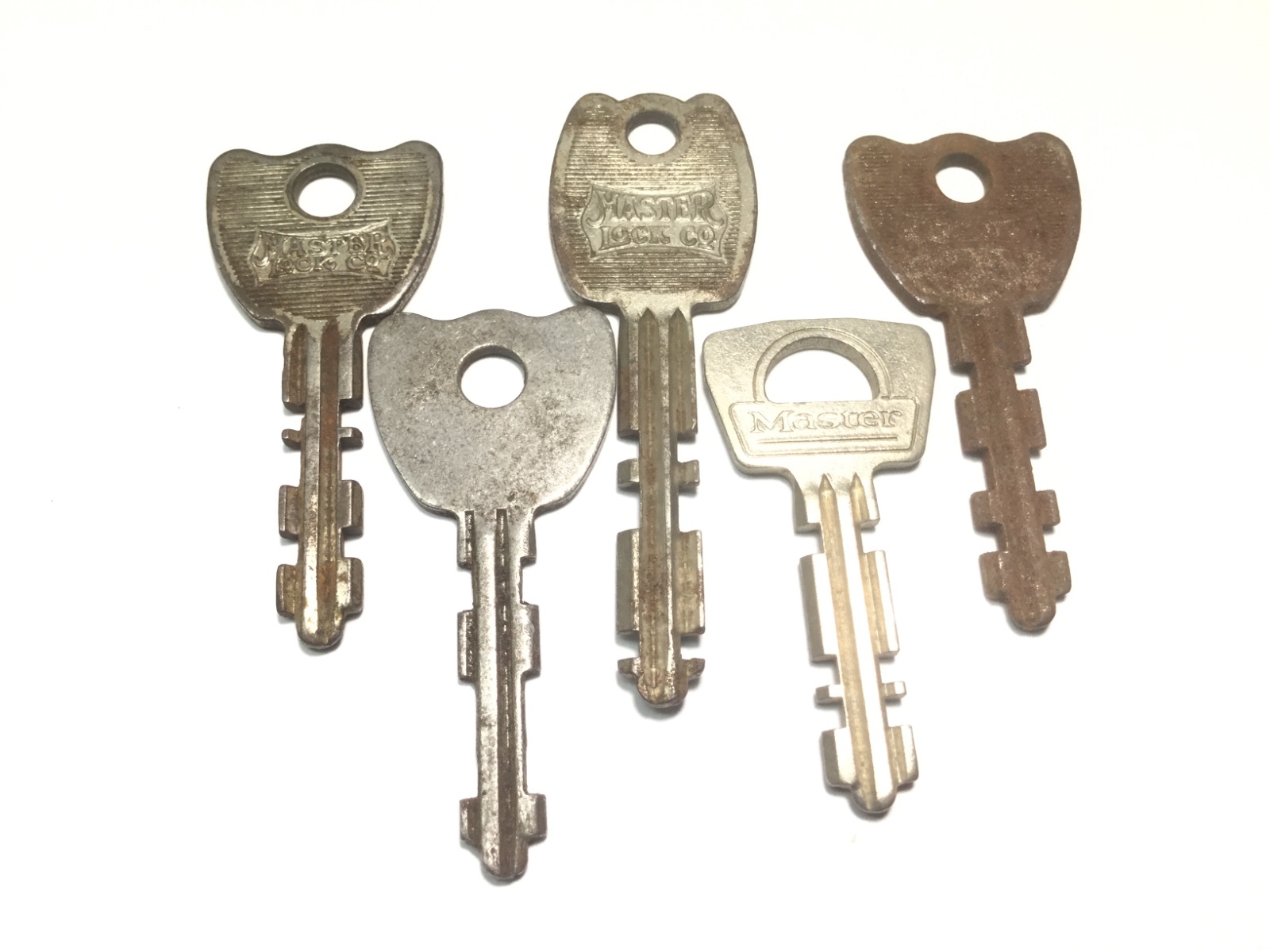Assorted Master Lock Padlock Keys, Set of 5 - Locksmith