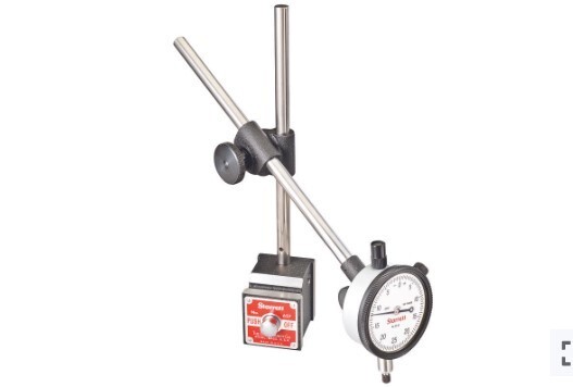 Starrett 657E Magnetic Base and Post Assembly w/ 25-131J Indicator w/Case STOCK