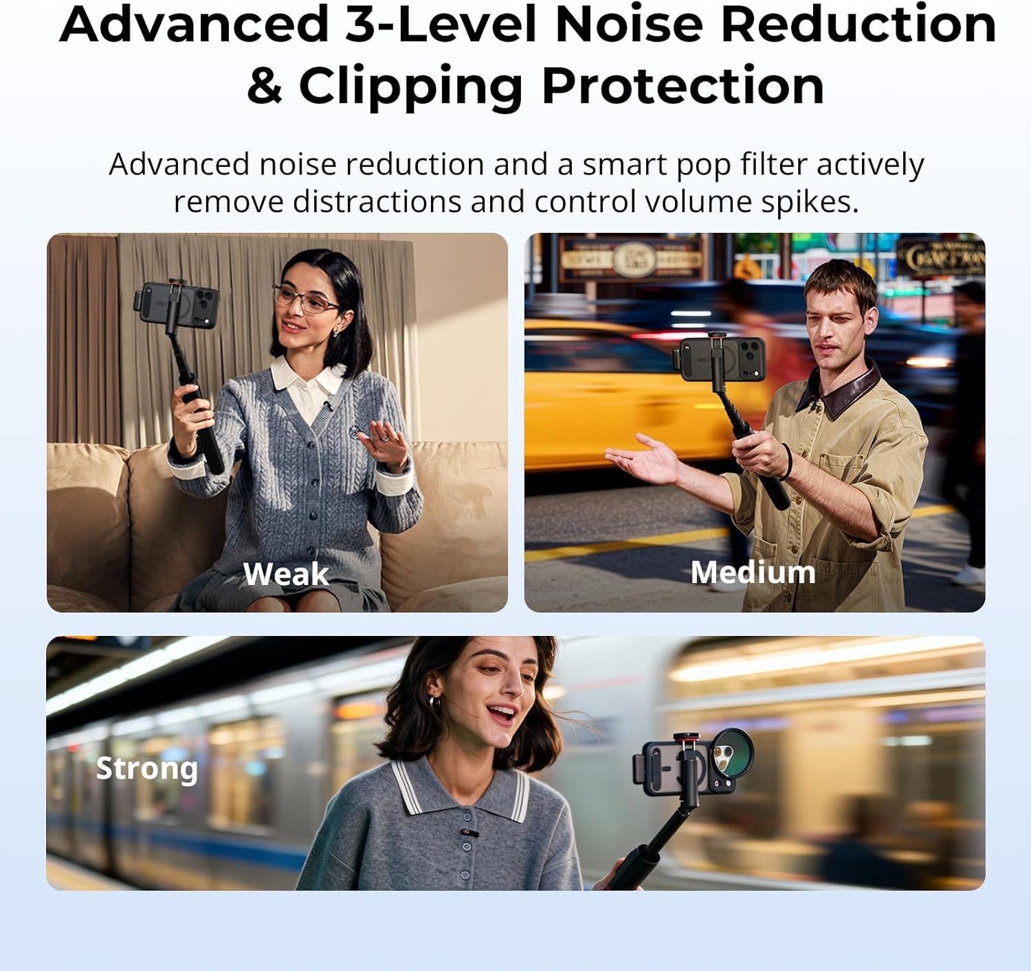 Wireless Mic S70-C2 2 TX + 1 RX + Charging Case, USB-C Compact Wireless Micro...
