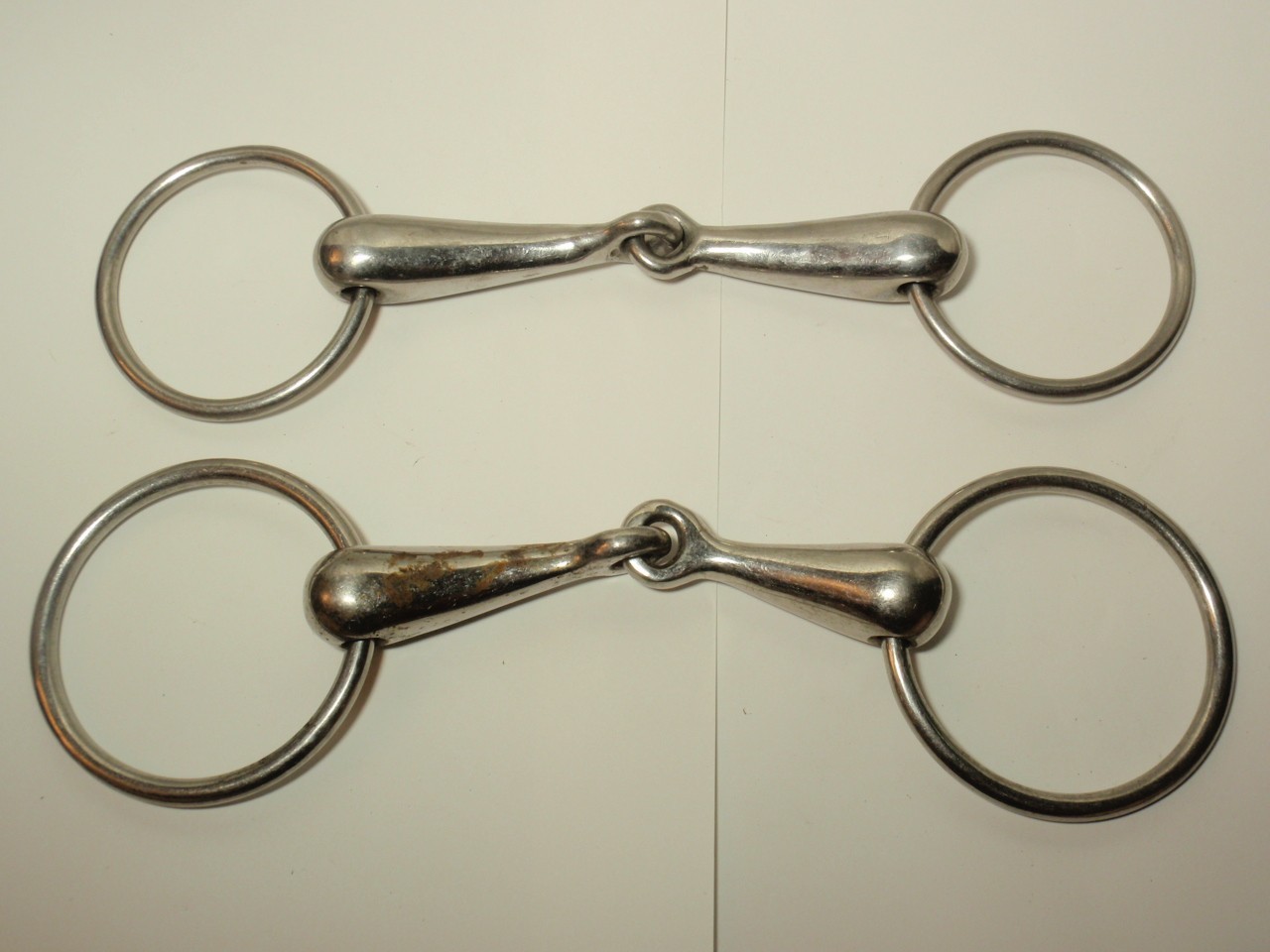 Lot 3 Equine Loose Single Joint Snaffle Ring Bit *USED*