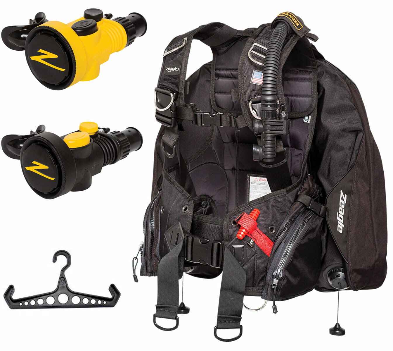 Zeagle Stiletto BC Vest w/Octo Z II Octo/Inflator & Free BC Hanger
