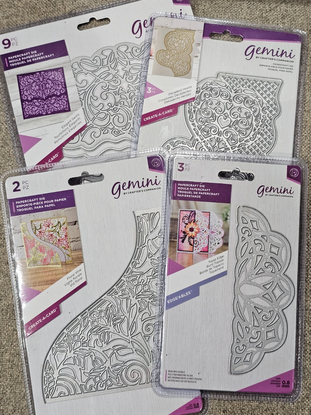 Gemini Papercraft Cutting Dies Crafters Companion NEW Various Crafts