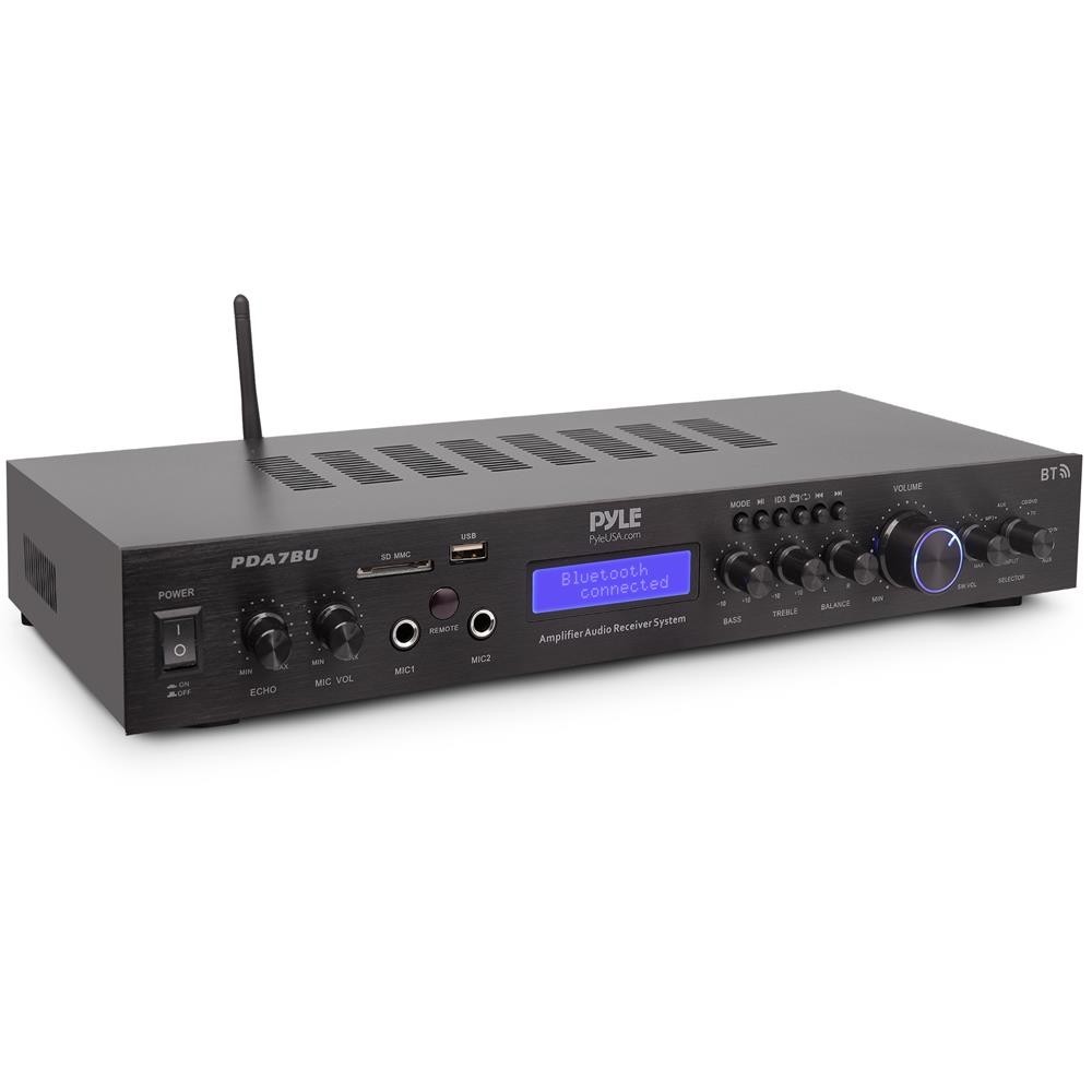 Pyle Home Theater Amplifier Audio Receiver 200W Digital AUX FM Antenna PDA7BU