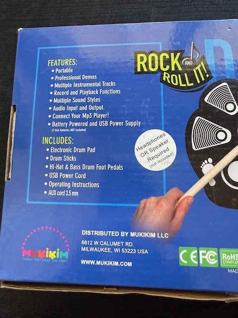 Mukikim Rock And Roll It Flexible Roll-Up Drum Kit