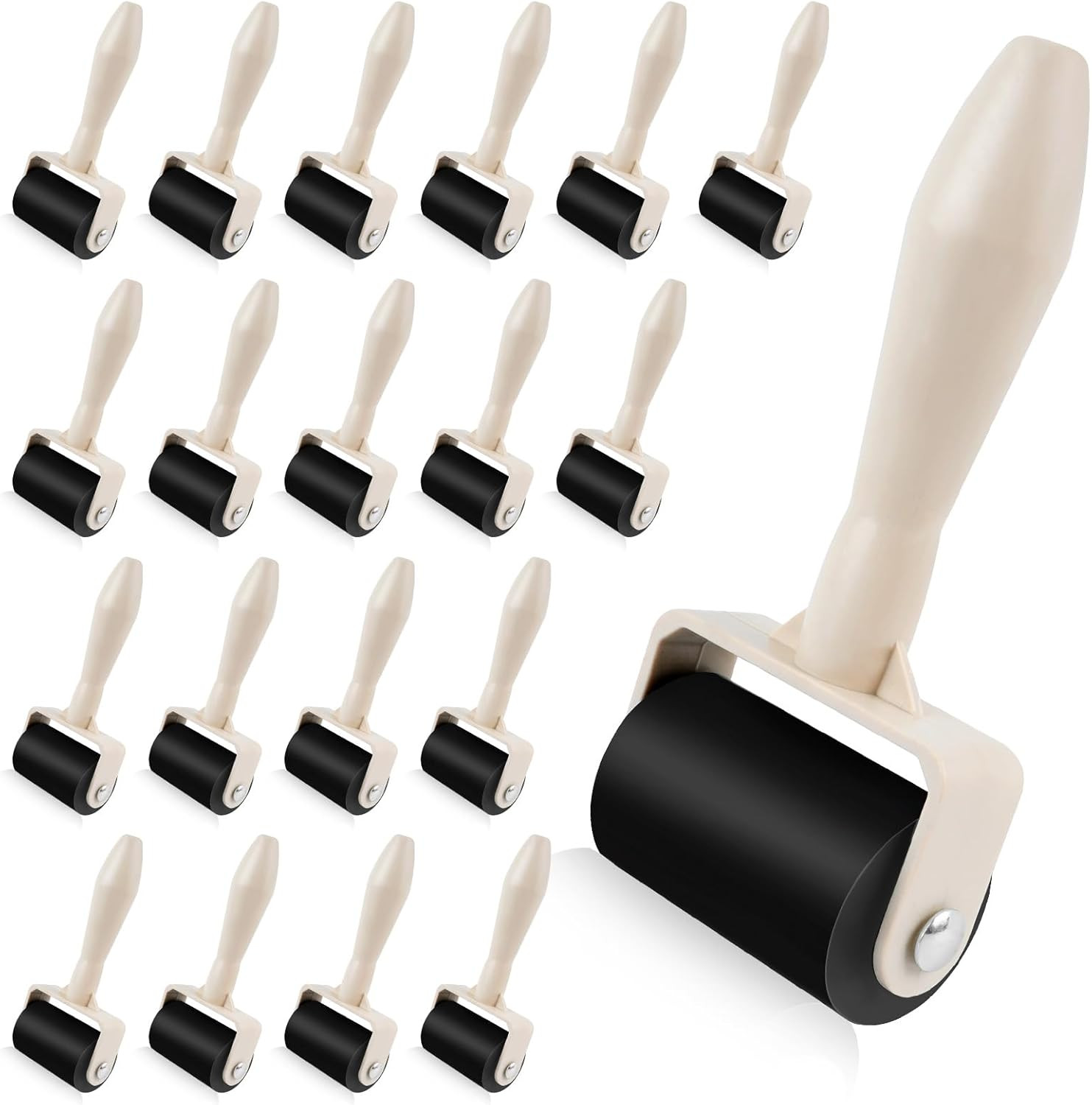 20Pcs Rubber Brayer Roller, 1.4Inch  Roller for Crafting, anti Skid Glue Roller