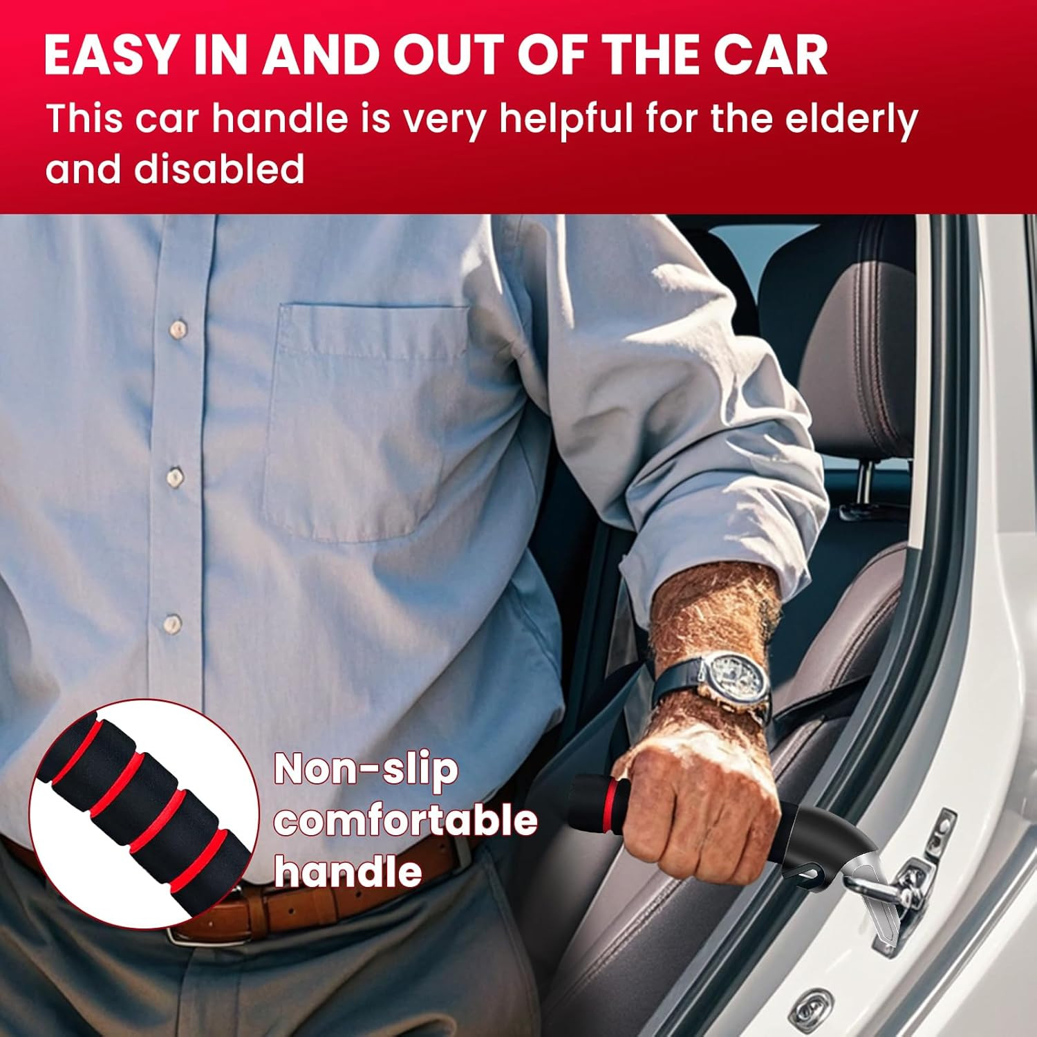 2Pack Car Door Handle for Elderly Car Handle Assist Support Handle Multifunction