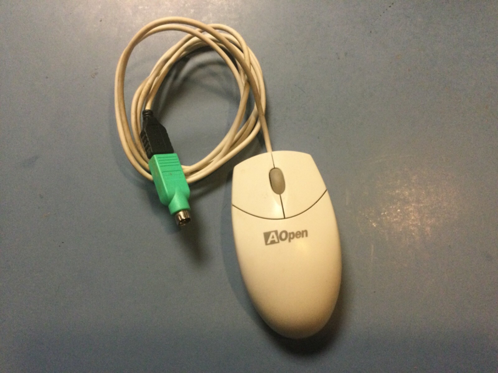 Vintage AOpen Computer Mouse with Adapter. Used years ago & worked then.