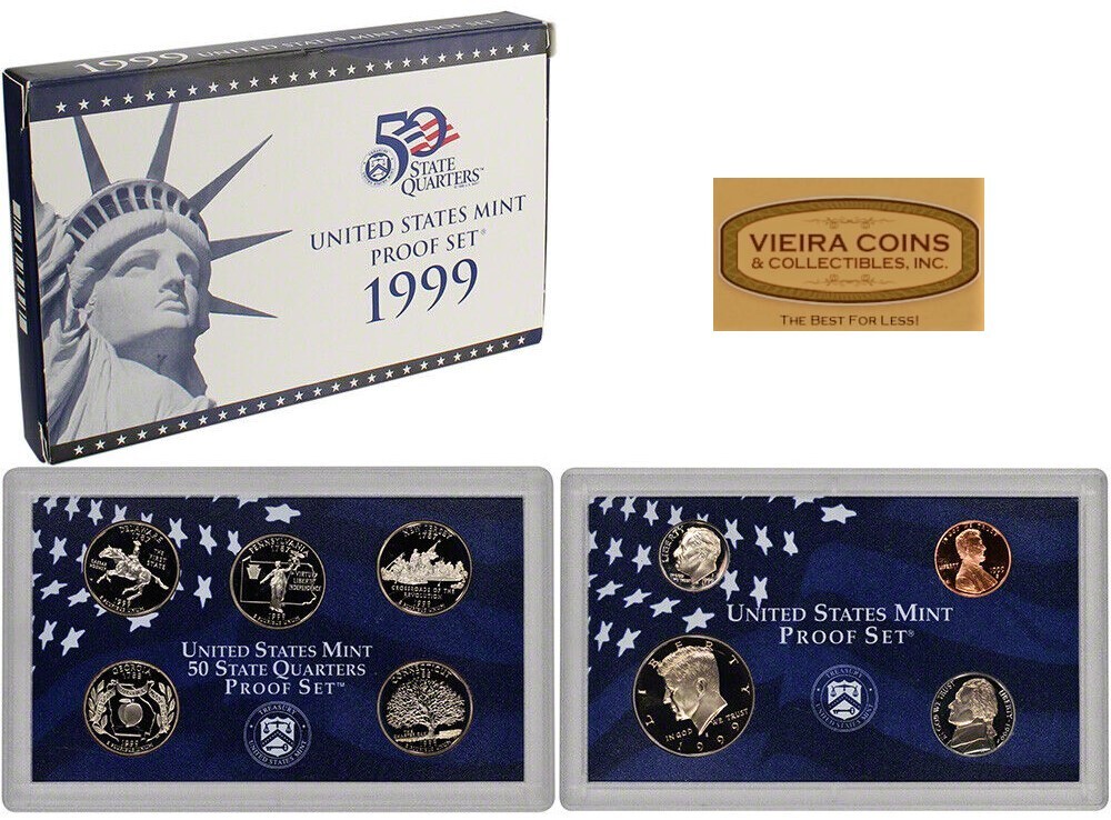 1999 U.S Proof Set with Original Box and COA - #C1999NQ