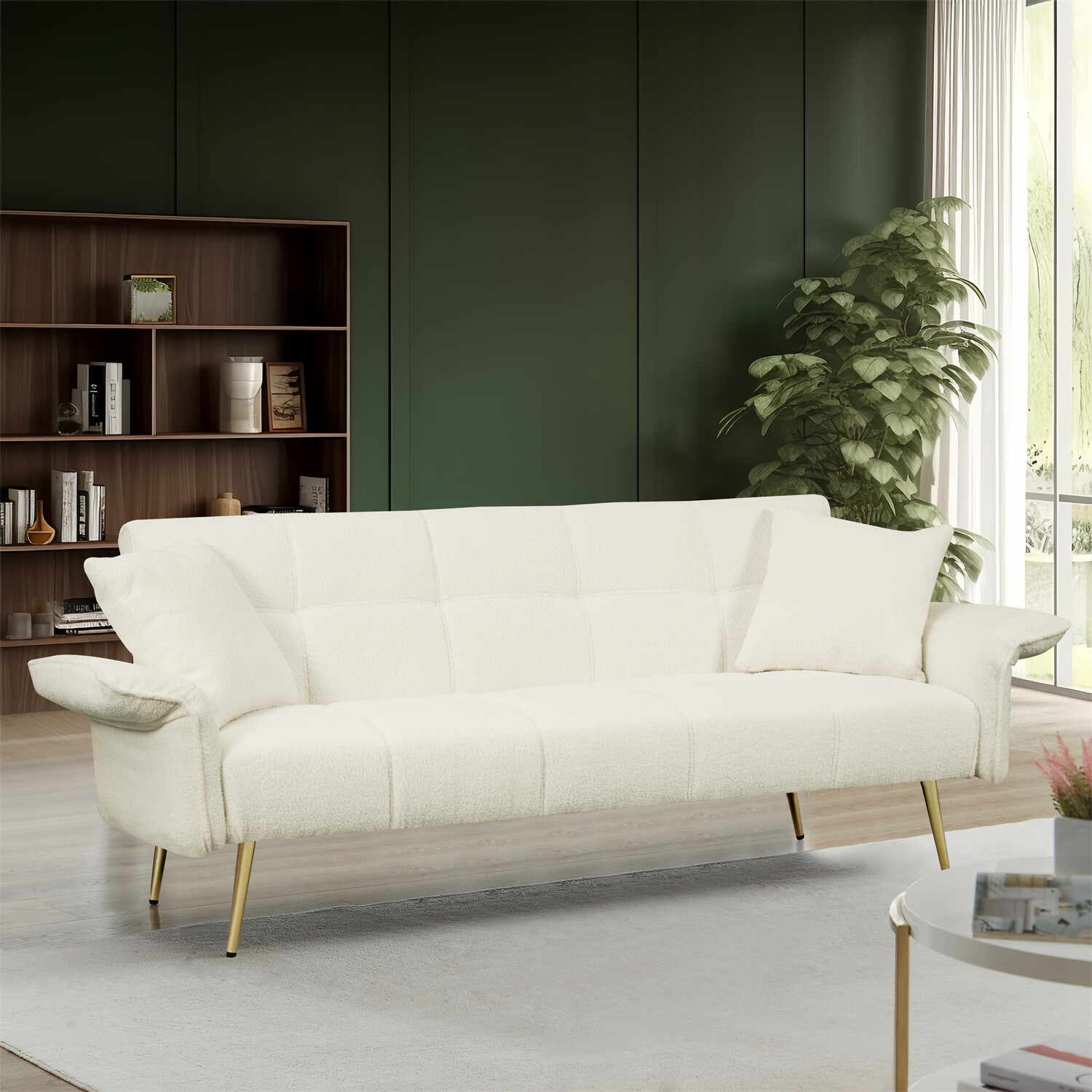 Convertible Sleeper Sofa Bed Couch Futon Sofa Bed Folding Recliner Sofa US
