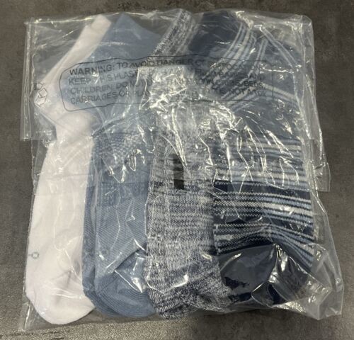 Tommie Copper 4 Pack Ultra Temp & Ultraguard Ankle Socks Blue Stripe - Medium