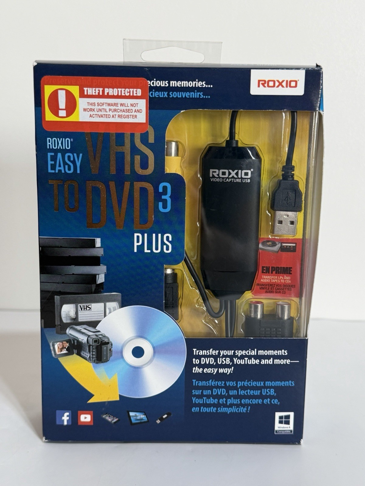 Roxio Easy VHS To DVD 3 Plus Convertor VHS Video Hi8 & Video8 Movies To DVD