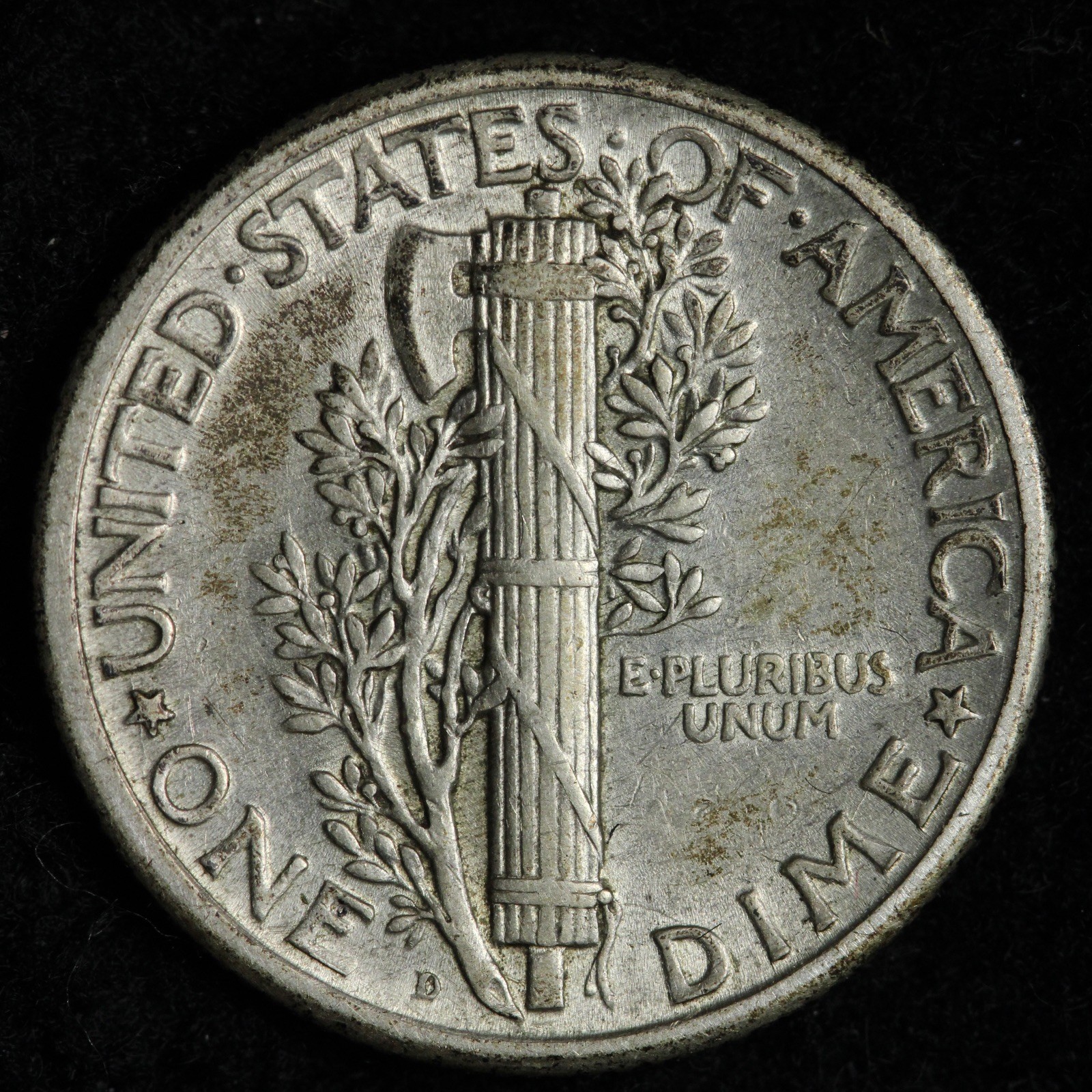 1926-D Mercury Silver Dime AU+ E305 STHG