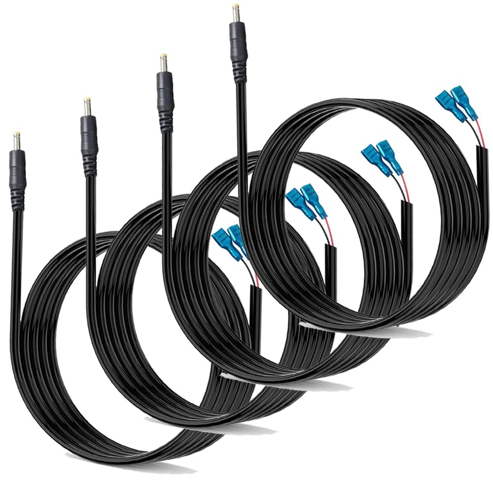4 Pcs Power Cord, 5.5x2.1mm DC External Cable Compatible with Spypoint,...