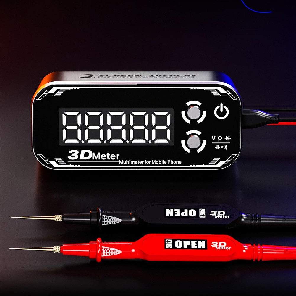 3D Meter Digital Multimeter with Triple Screen Display and 2000mAh