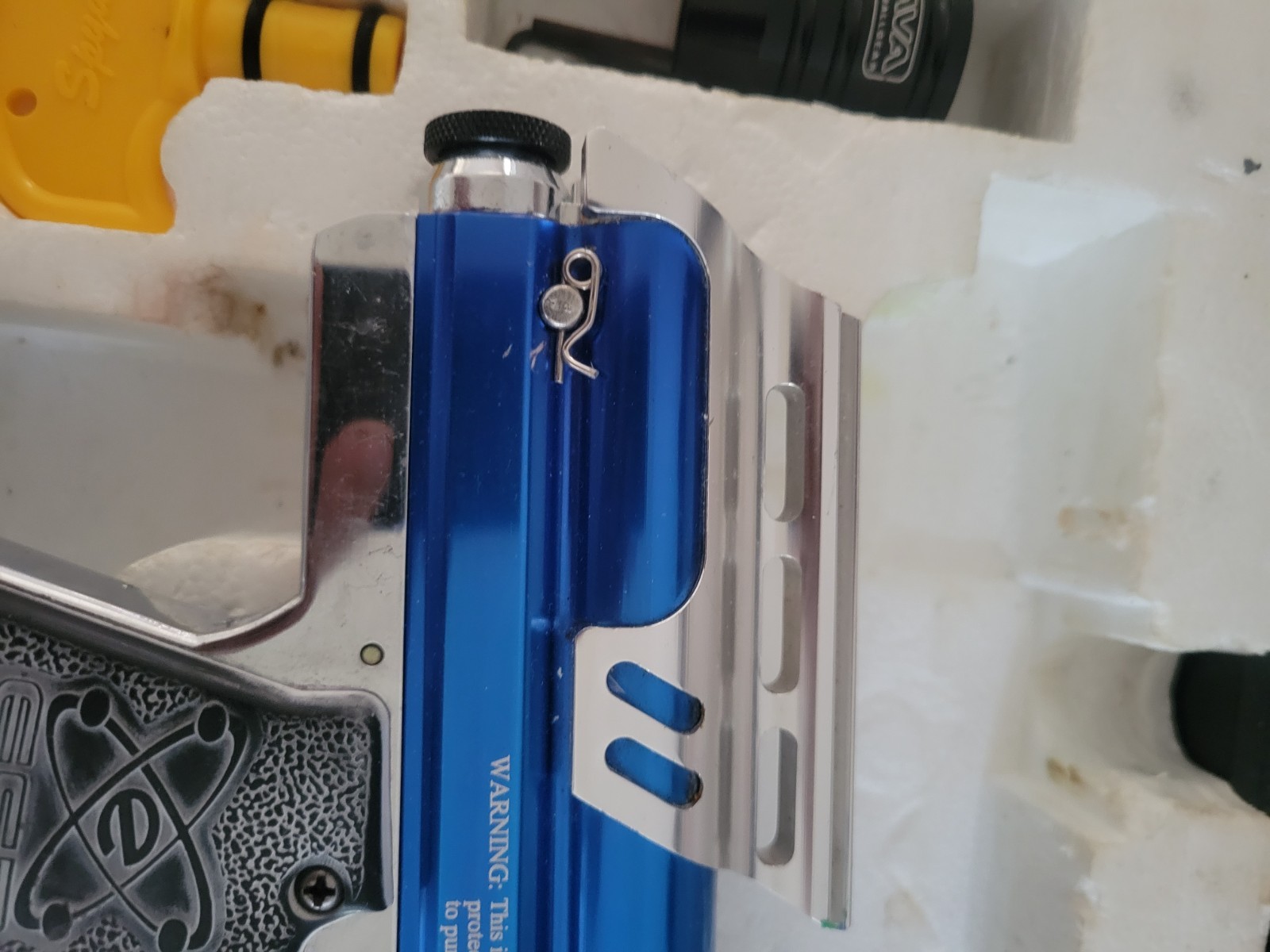 Spyder AMG Classic E Paintball Marker w/Case Blue Untested VTG Kingman