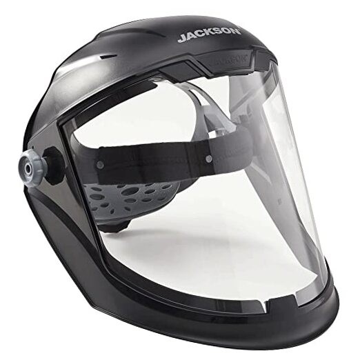 MAXVIEW Face Shield, Ratcheting, Clear Tint, Anti Ratcheting Headgear Anti-fog