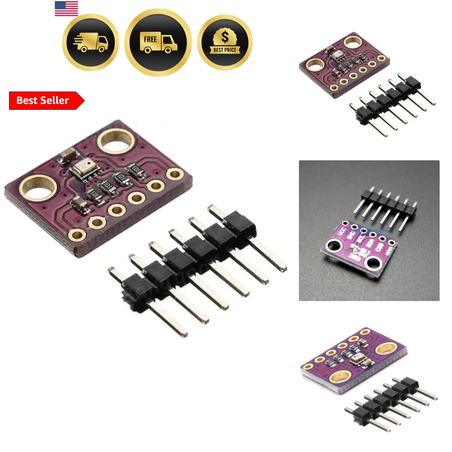 3.3V Atmospheric Pressure Sensor GY--3.3 Temperature Humidity Sensor Module f...