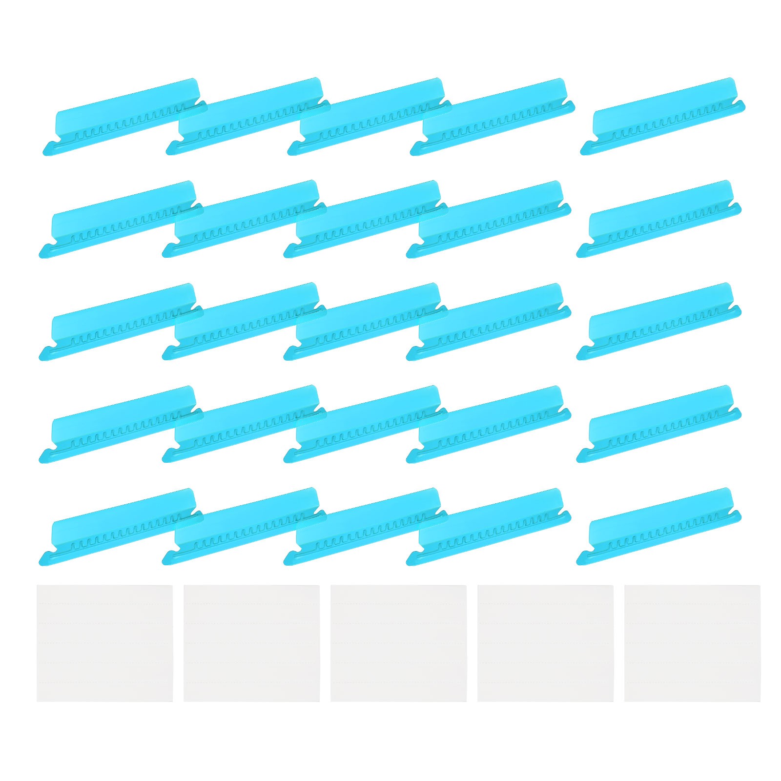 Hanging File Folder Tabs, 4 Inch File Folder Tabs and Inserts, Blue, 50 Pcs