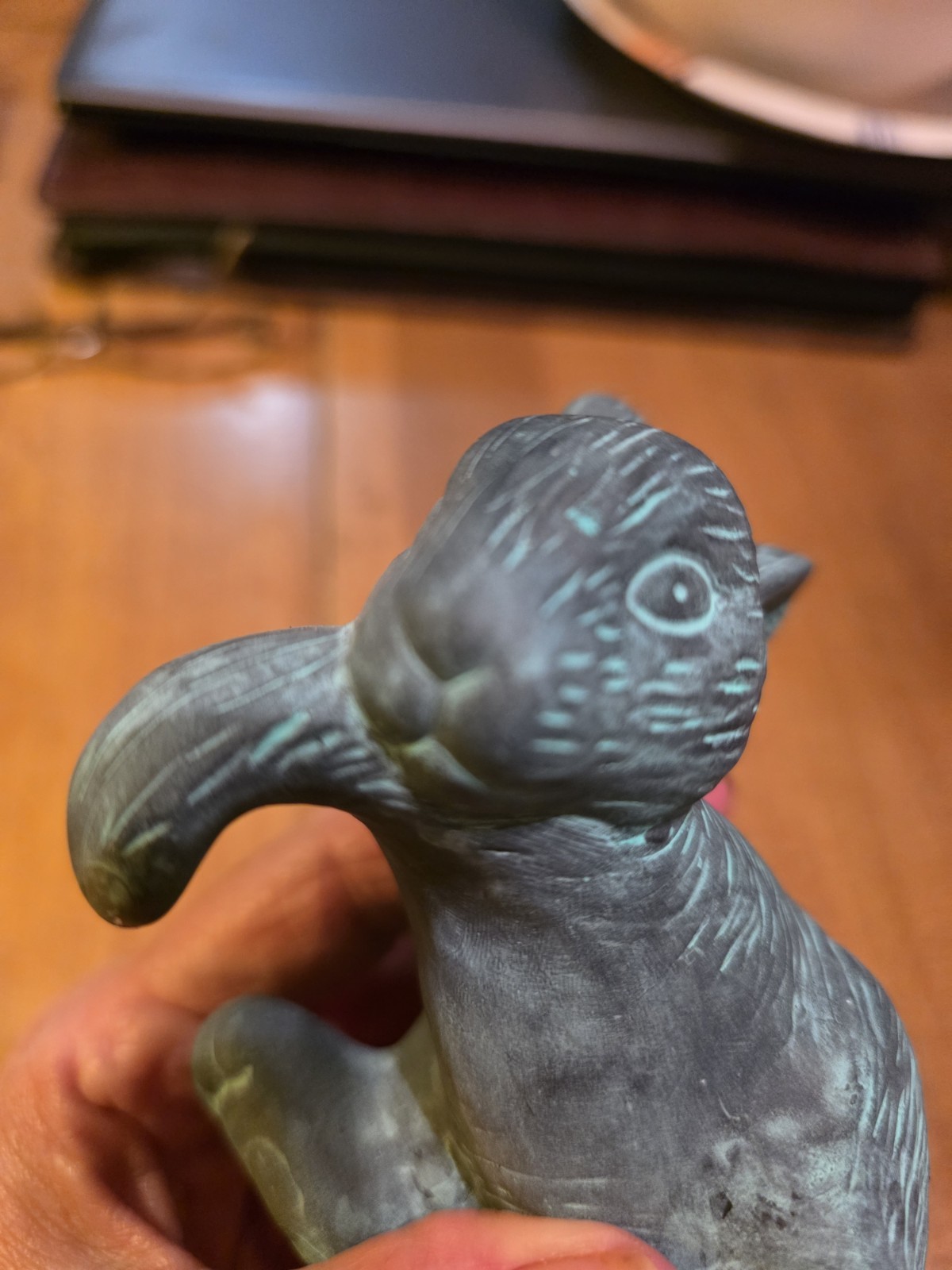 Ceramic Nosey Rabbit Pot Hanger Hand Painted
