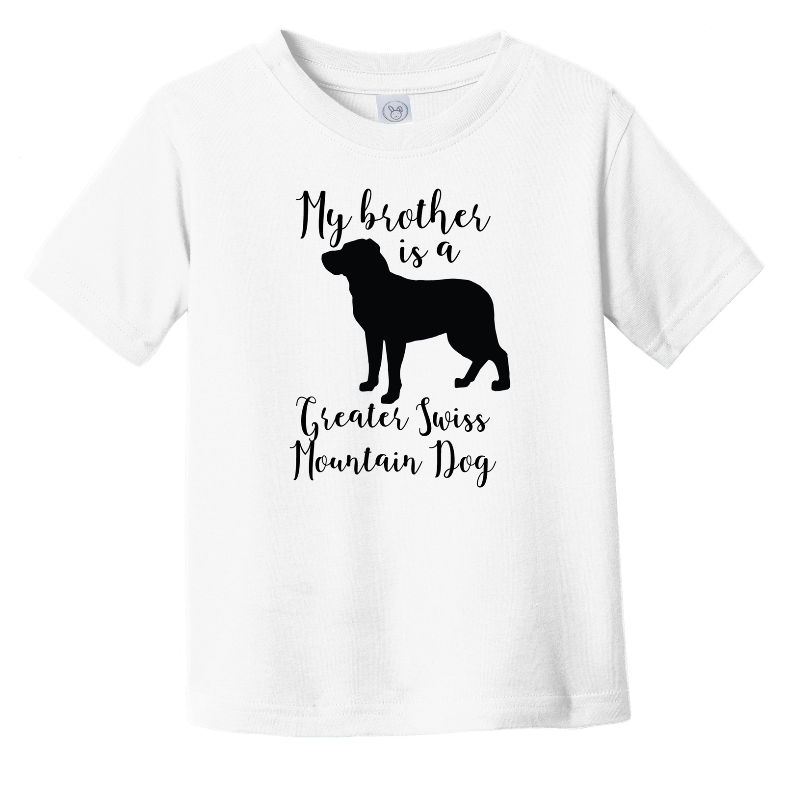 My Brother Is A Greater Swiss Mountain Dog Cute Dog Silhouette Toddler T-Shirt