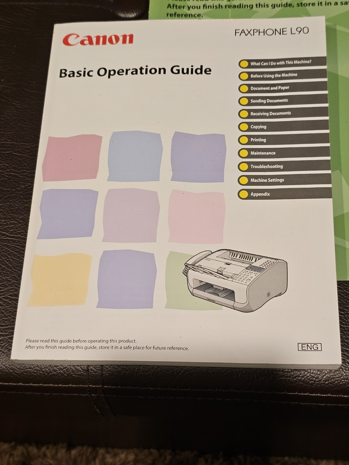 Canon Faxphone L90 Instruction Basic Operation Guide, Software CD, Starter Guide