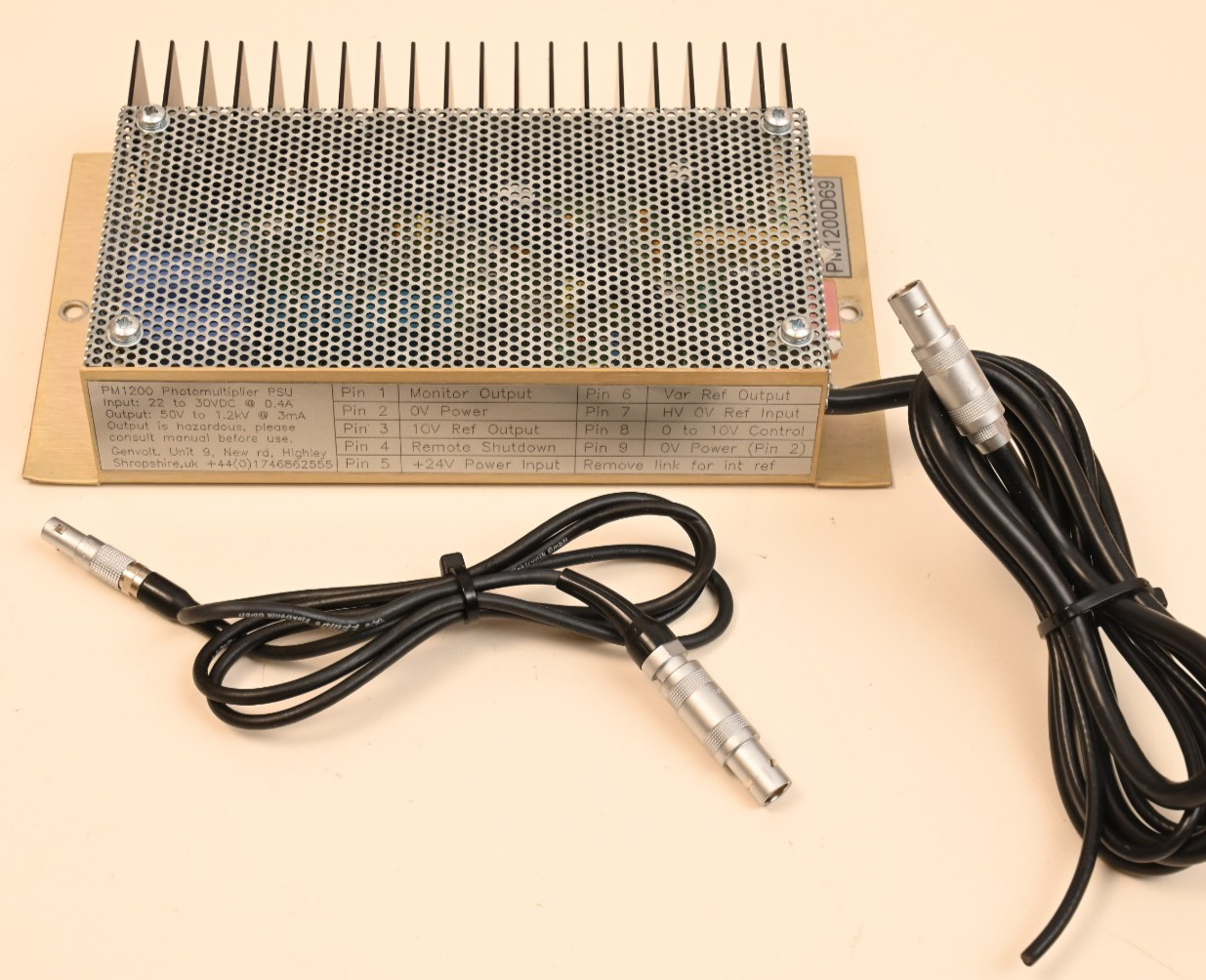 Genvolt PM1200 Photomultiplier Power Supply 50-1.2kV@3mA MarXperts MAR345 PMT HV