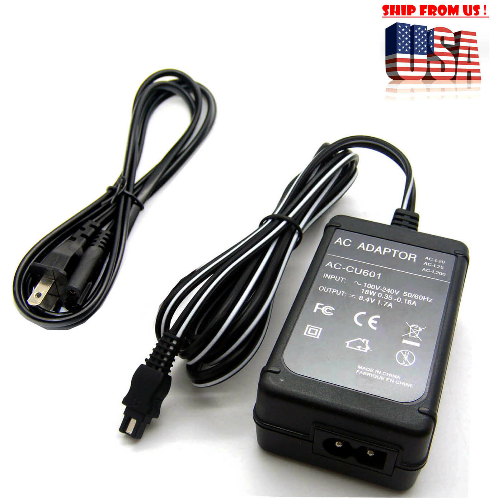 AC Adapter Power Supply For Sony Handycam FDR-AXP55 FDR-AX100 E FDR-AX700 USA