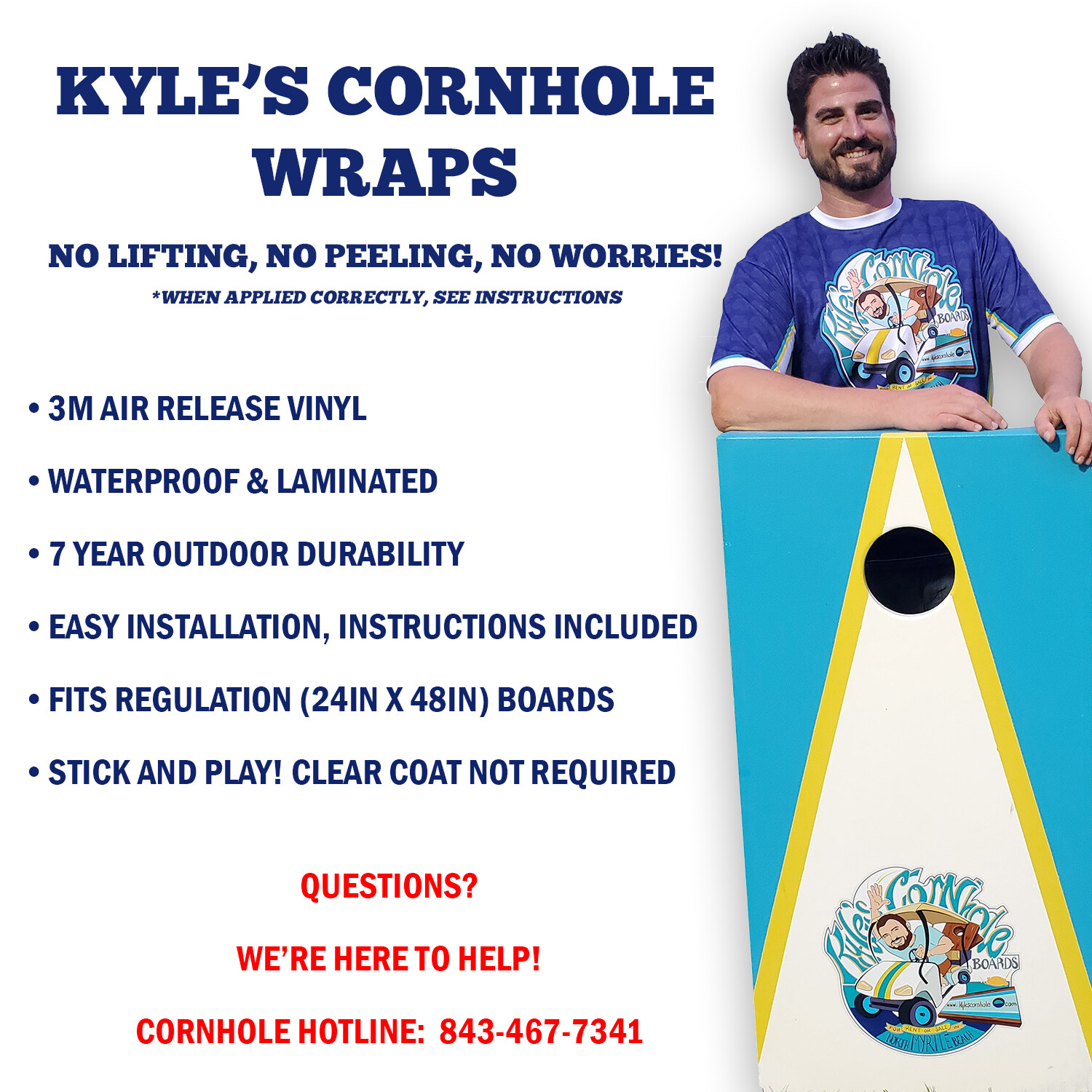 WATERPROOF Cornhole Wraps / Red Tiki Pattern