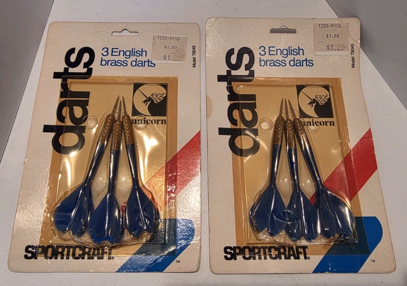 Vintage 1981 UNICORN Brass Darts - Sportcraft - Lot Of 2- Made In England