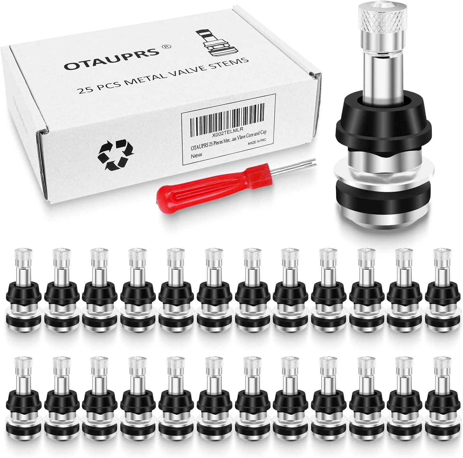 25 PCS TR416 Metal Valve Stems, Bolt in Tire Stem, High Pressure Valve...